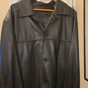 Andrew Marc 3/4 Length Leather Coat.